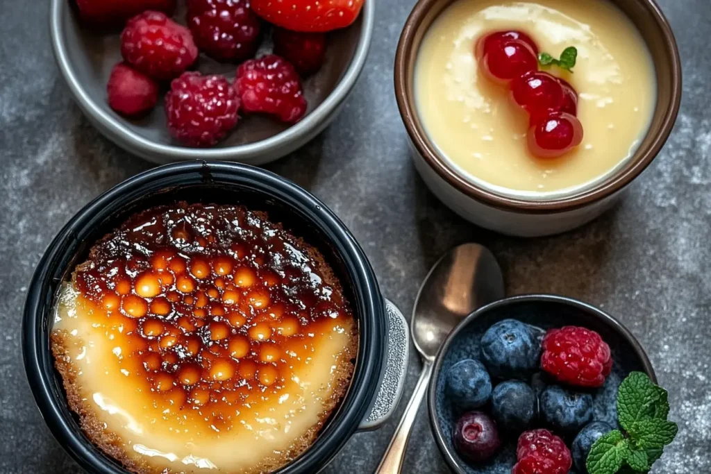 What's the difference between crème brûlée and custard