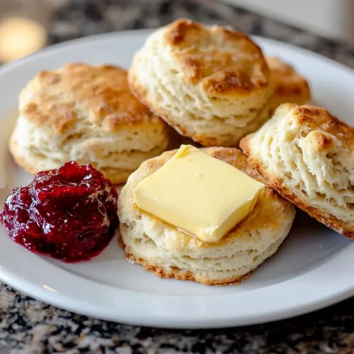 Delicious 3 ingredient biscuit recipe with butter and jam