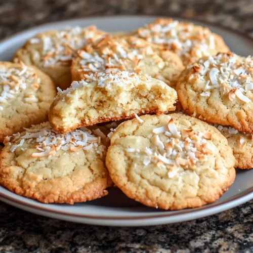 Plate of coconut cookies recipe