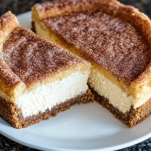 Slice of delicious churro cheesecake recipe