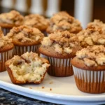 Delicious coffee cake muffins on a plate
